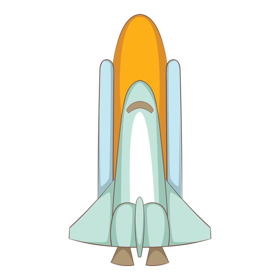 ícone do ônibus espacial, estilo cartoon vetor