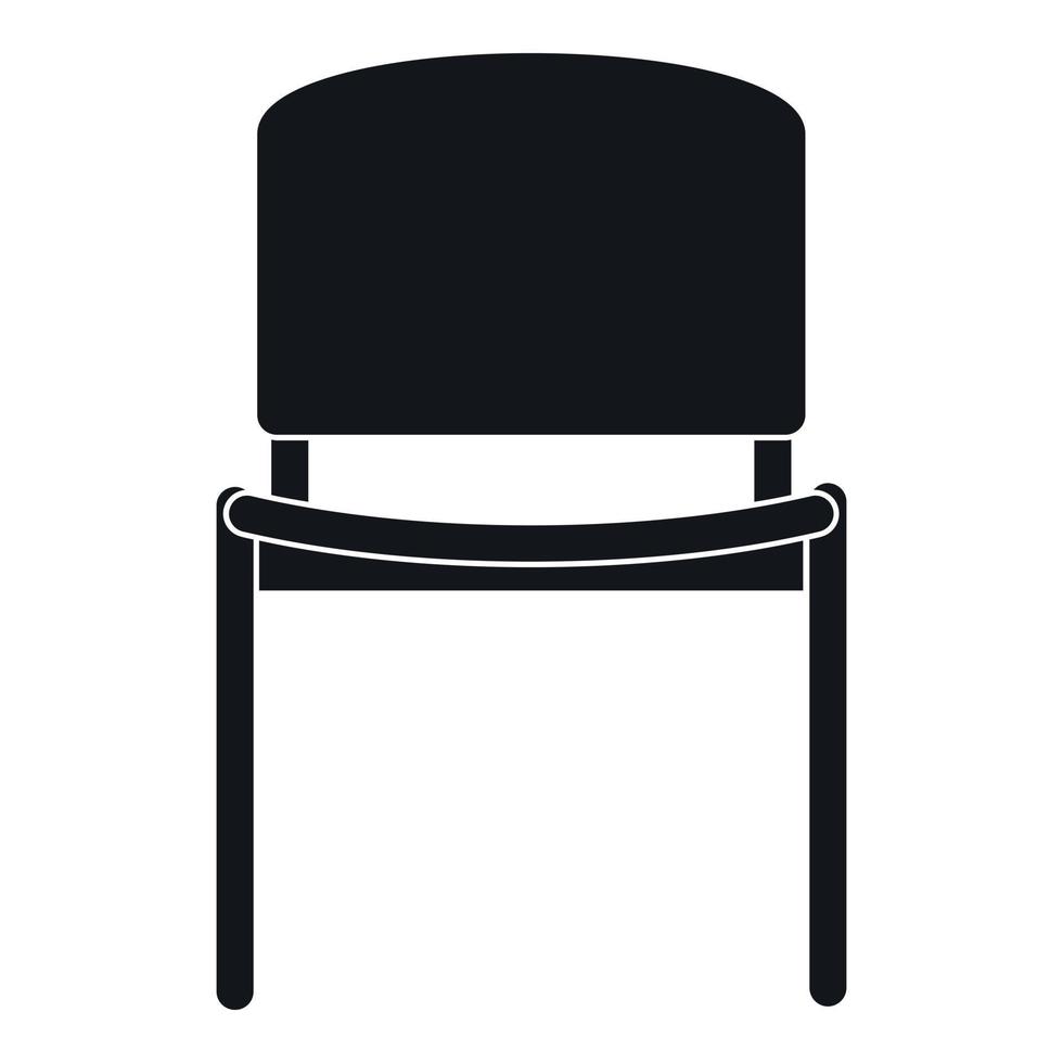 ícone preto da cadeira do escritório, estilo simples vetor