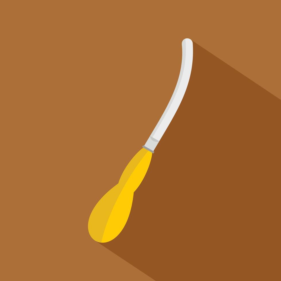 ícone da ferramenta de sucção dental, estilo simples vetor