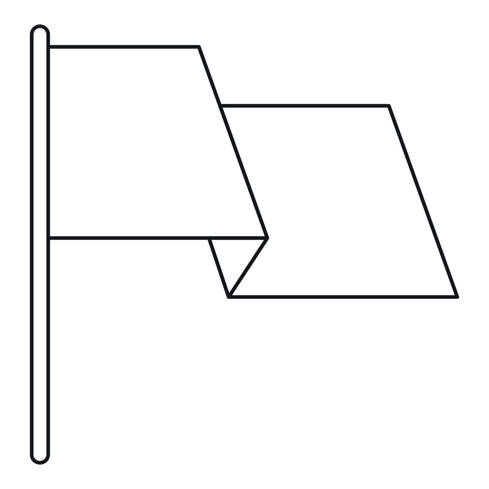 ícone de bandeira, estilo de estrutura de tópicos vetor