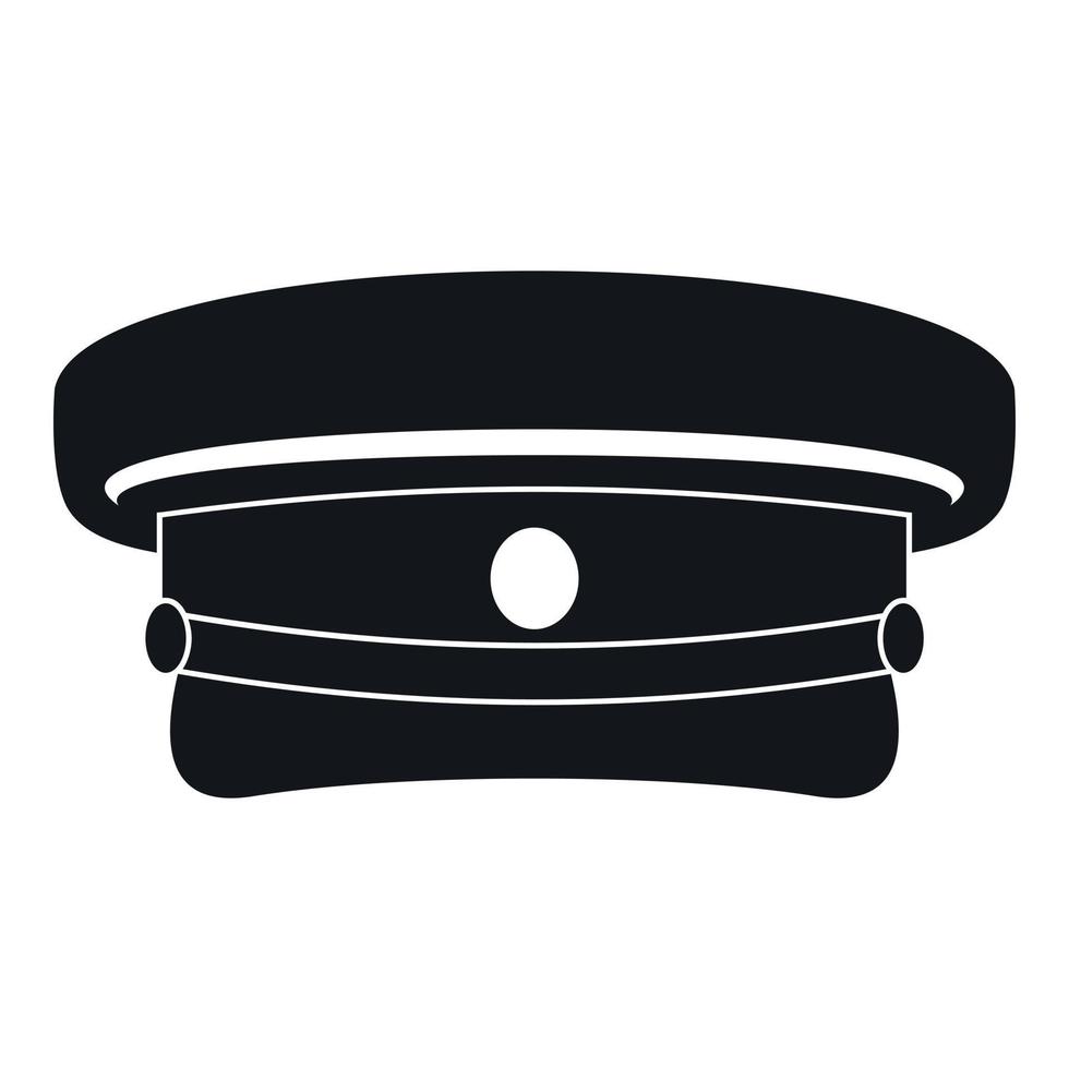 ícone de chapéu militar, estilo simples vetor