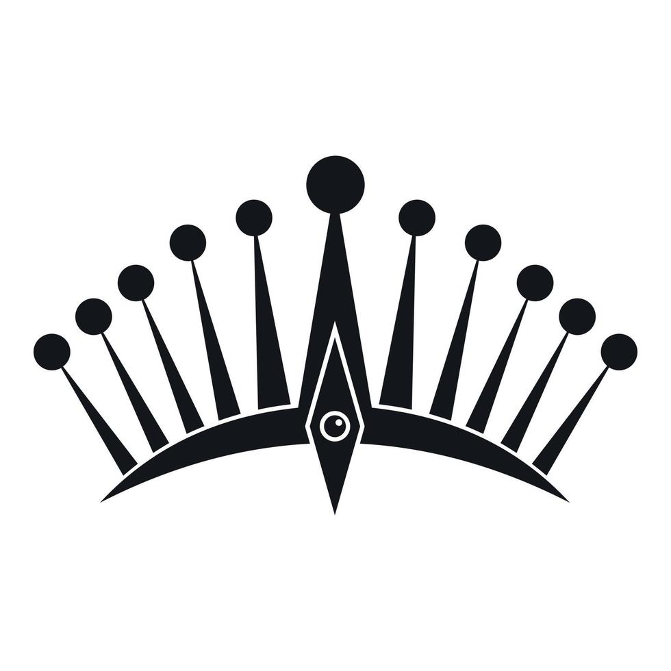 grande ícone da coroa, estilo simples vetor