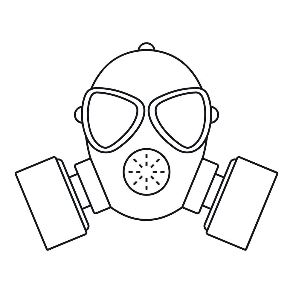 ícone de respirador, estilo de estrutura de tópicos vetor