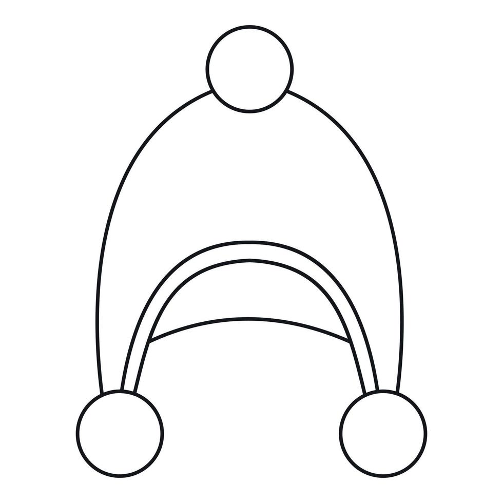 ícone de chapéu quente, estilo de estrutura de tópicos vetor