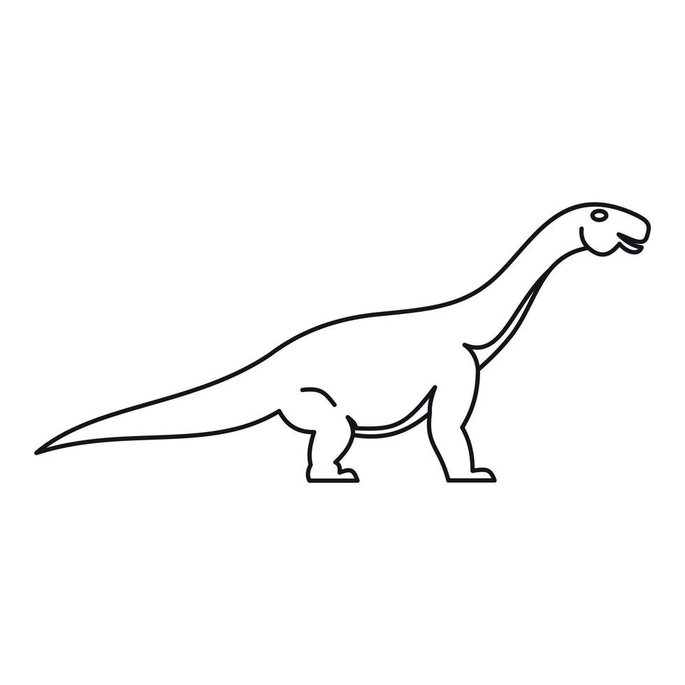 ícone titanossauro, estilo de estrutura de tópicos vetor