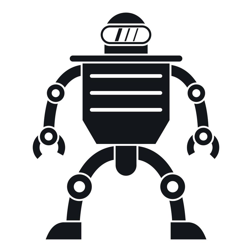 ícone do robô humanóide, estilo simples vetor