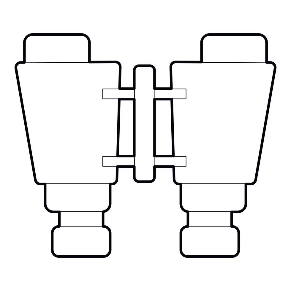 ícone binocular, estilo de estrutura de tópicos vetor