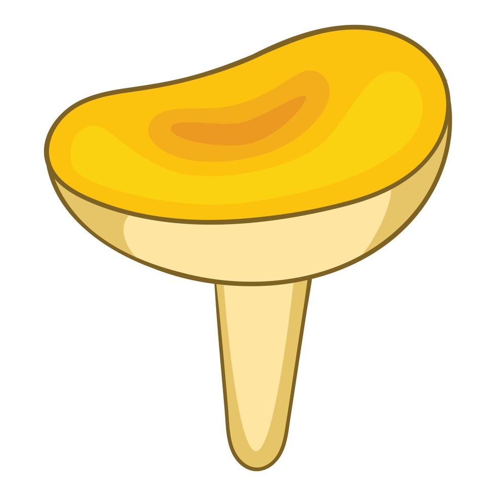 ícone de cogumelo açafrão, estilo cartoon vetor