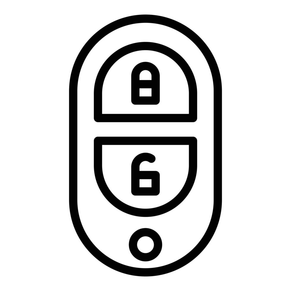 vetor de contorno do ícone de alarme automático. controle de porta