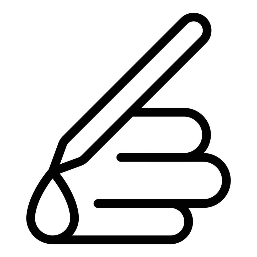 vetor de contorno de ícone de desenho de ponto. caneta digital