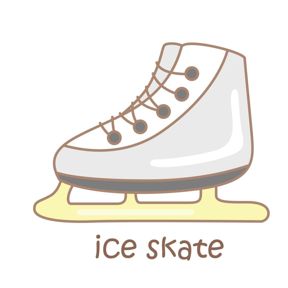 alfabeto i para ilustração de vocabulário de patins no gelo clipart vetorial vetor