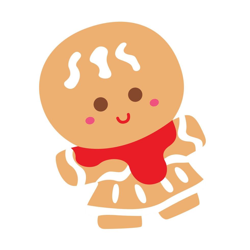 ilustração de vetor de ilustração de biscoitos de gengibre fofo de natal