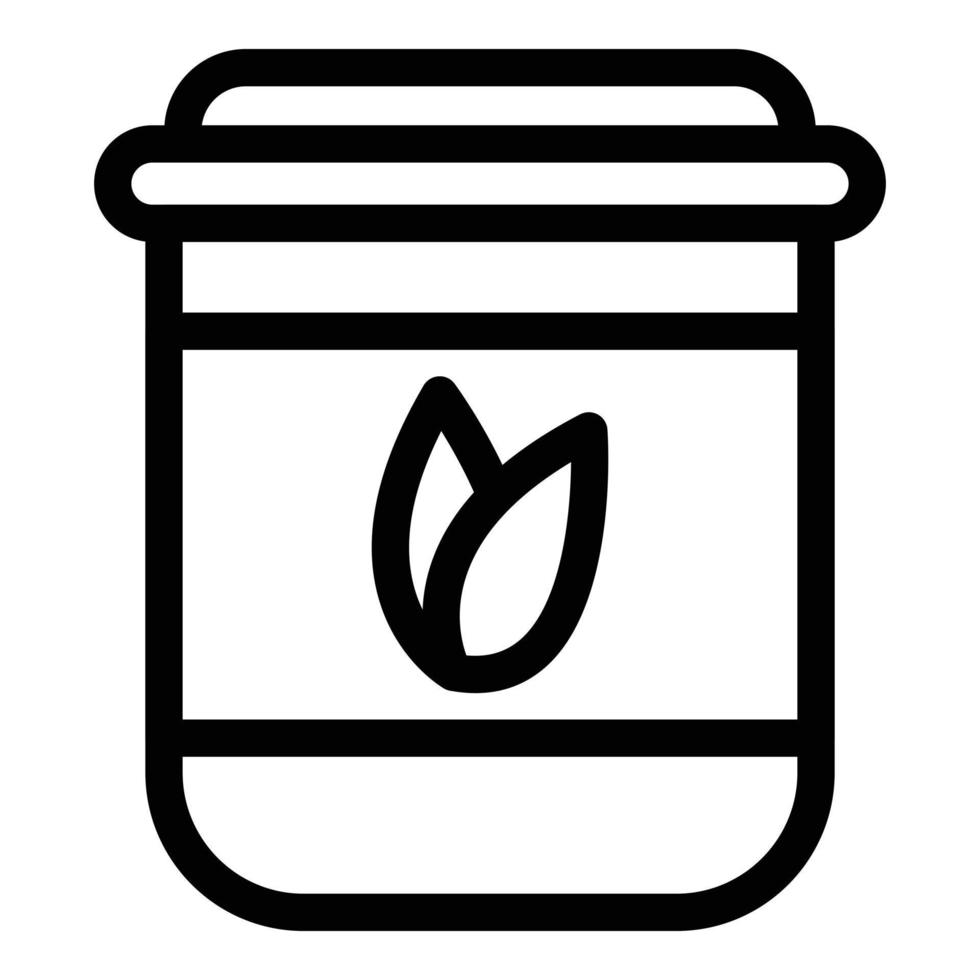 vetor de contorno de ícone de xícara de lanche. caixa de café