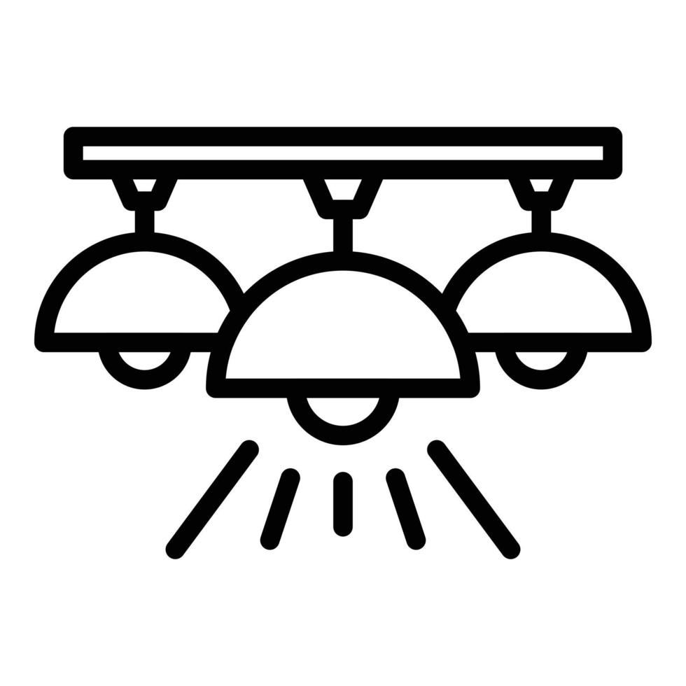 vetor de contorno do ícone de luz do quarto. reparação faça-você-mesmo