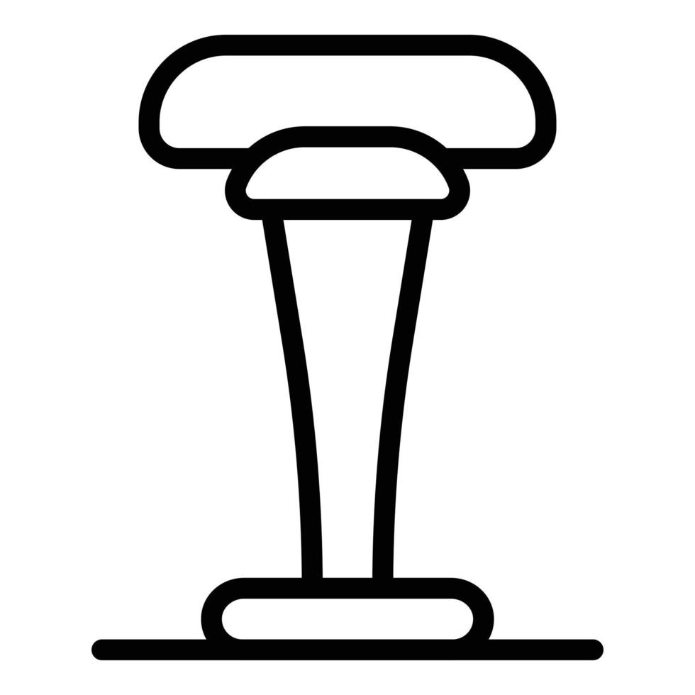 vetor de contorno de ícone de banquinho de barra de cozinha. cadeira moderna