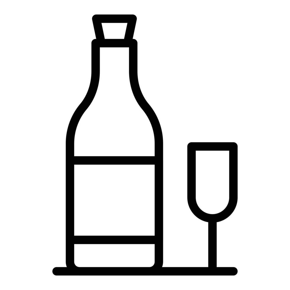 vetor de contorno do ícone de copo de vinho. design de laptop