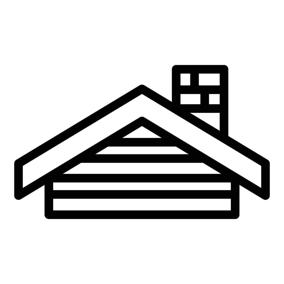 vetor de contorno do ícone do telhado da casa. carpinteiro