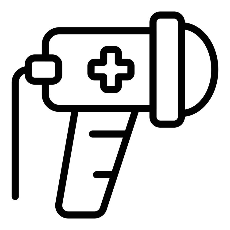 vetor de contorno de ícone de ferramenta médica. kit de remédios