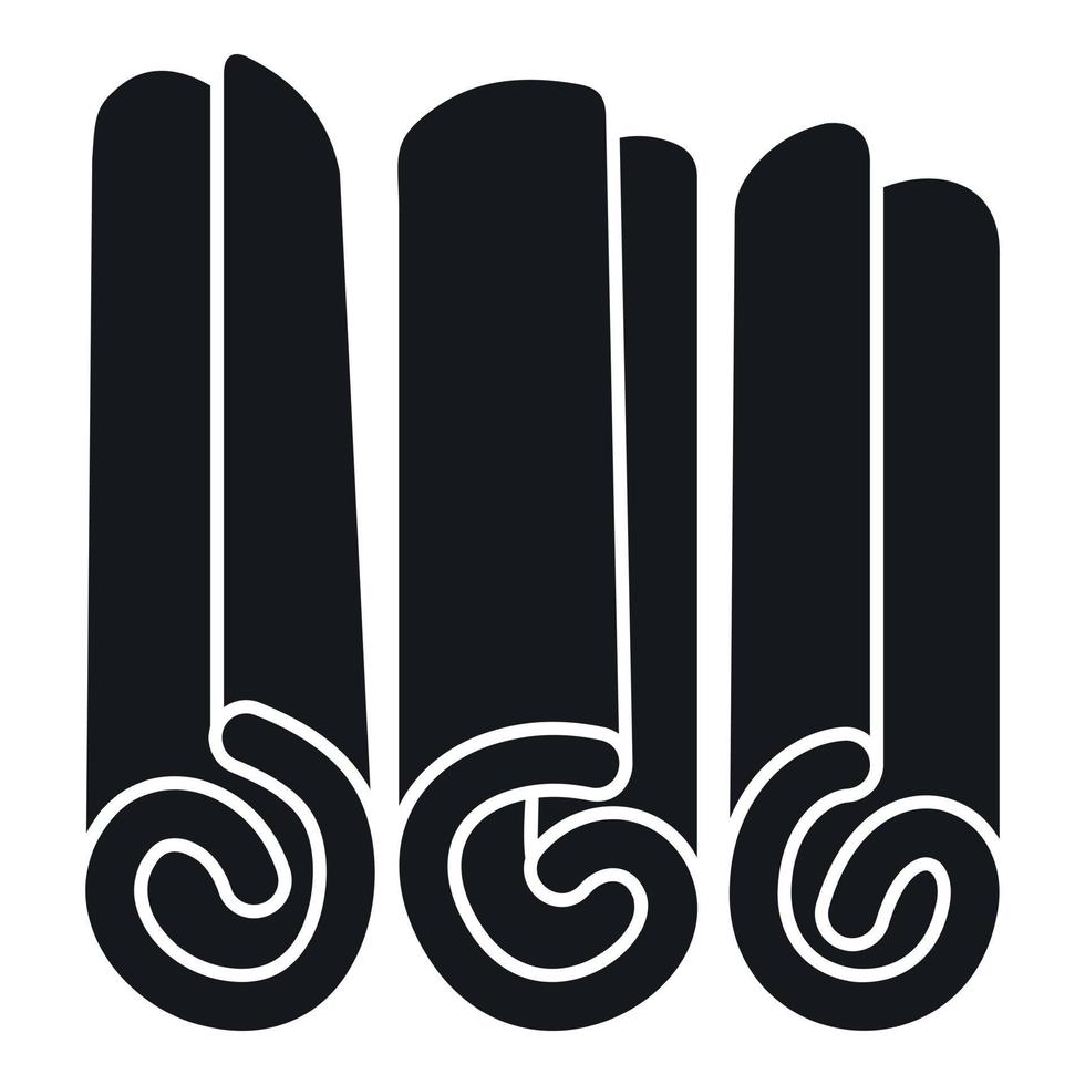 ícone de paus de canela, estilo simples vetor