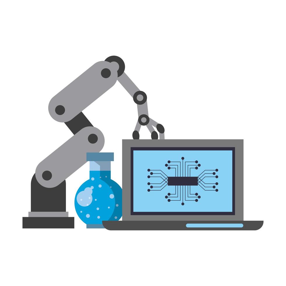 composição de cartoon conceito de inteligência artificial vetor