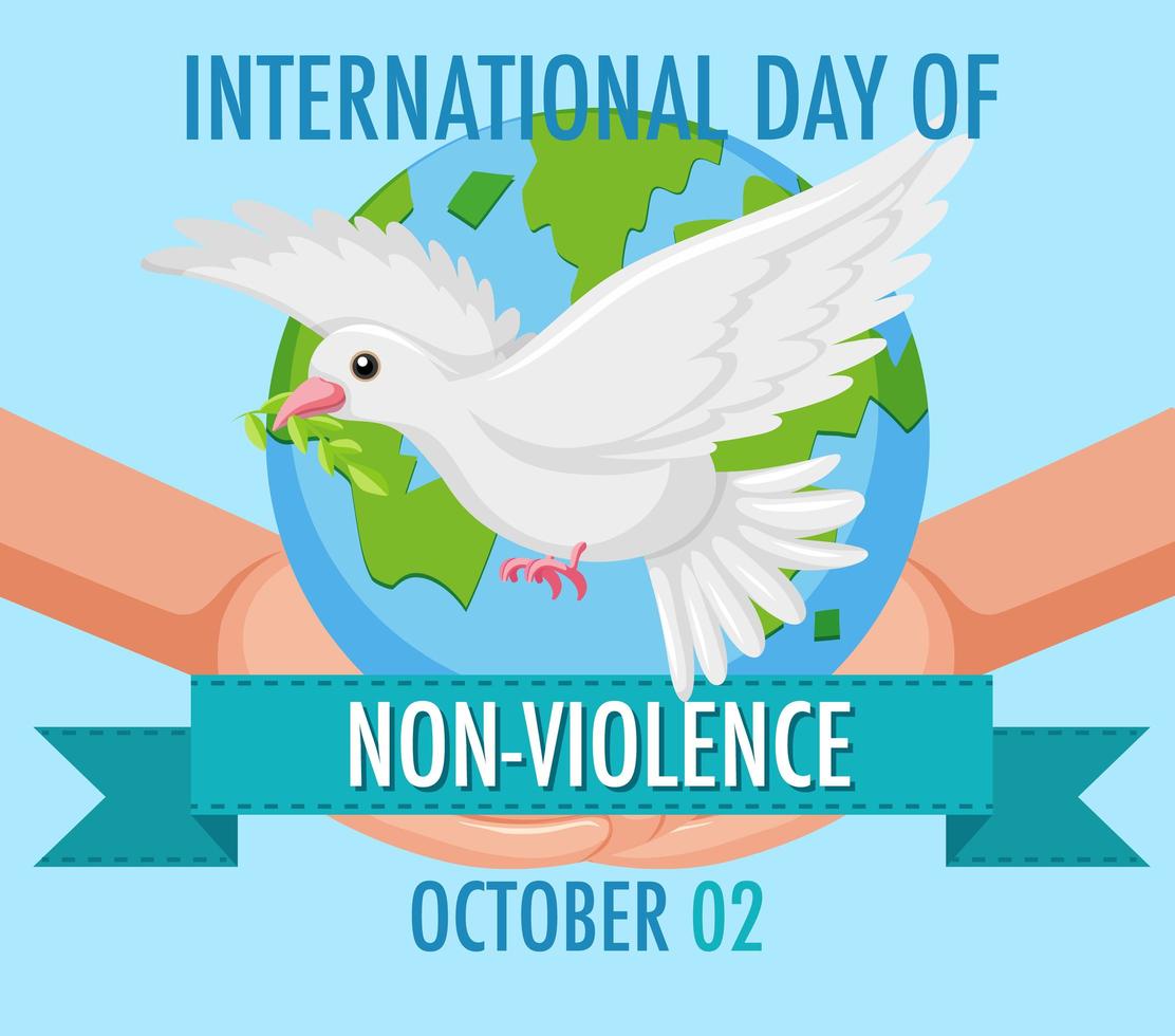 pôster do dia internacional da não violência vetor