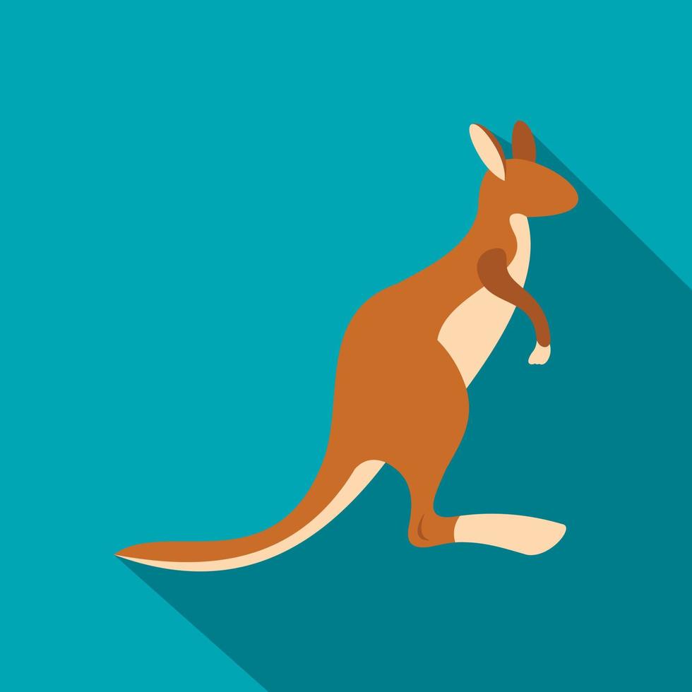 ícone canguru, estilo simples vetor