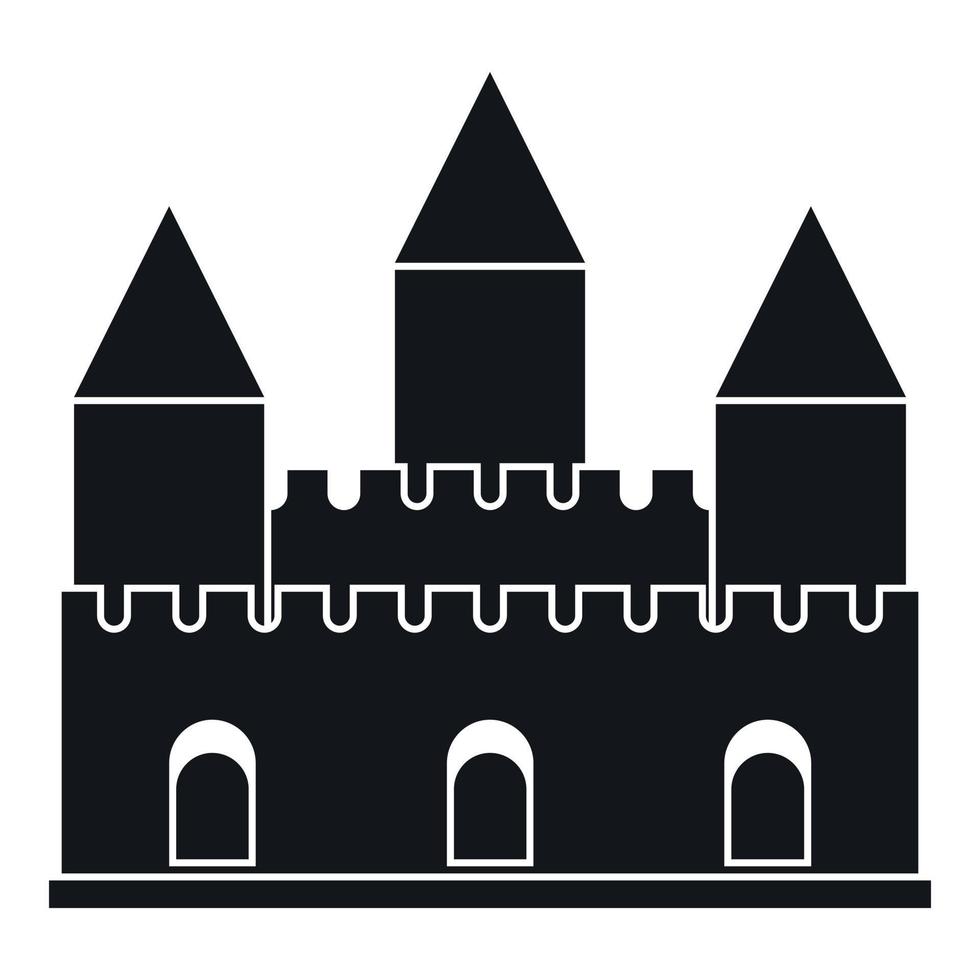 ícone da torre do castelo, estilo simples vetor