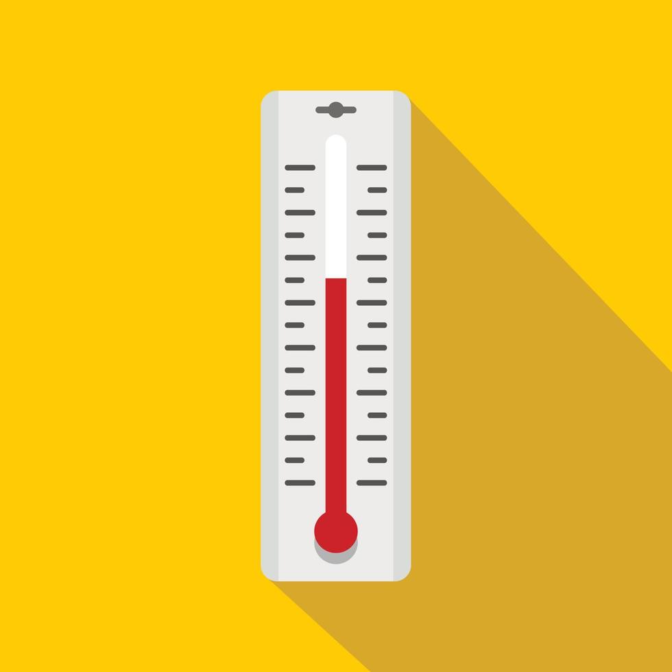 termômetro com ícone de graus, estilo simples vetor