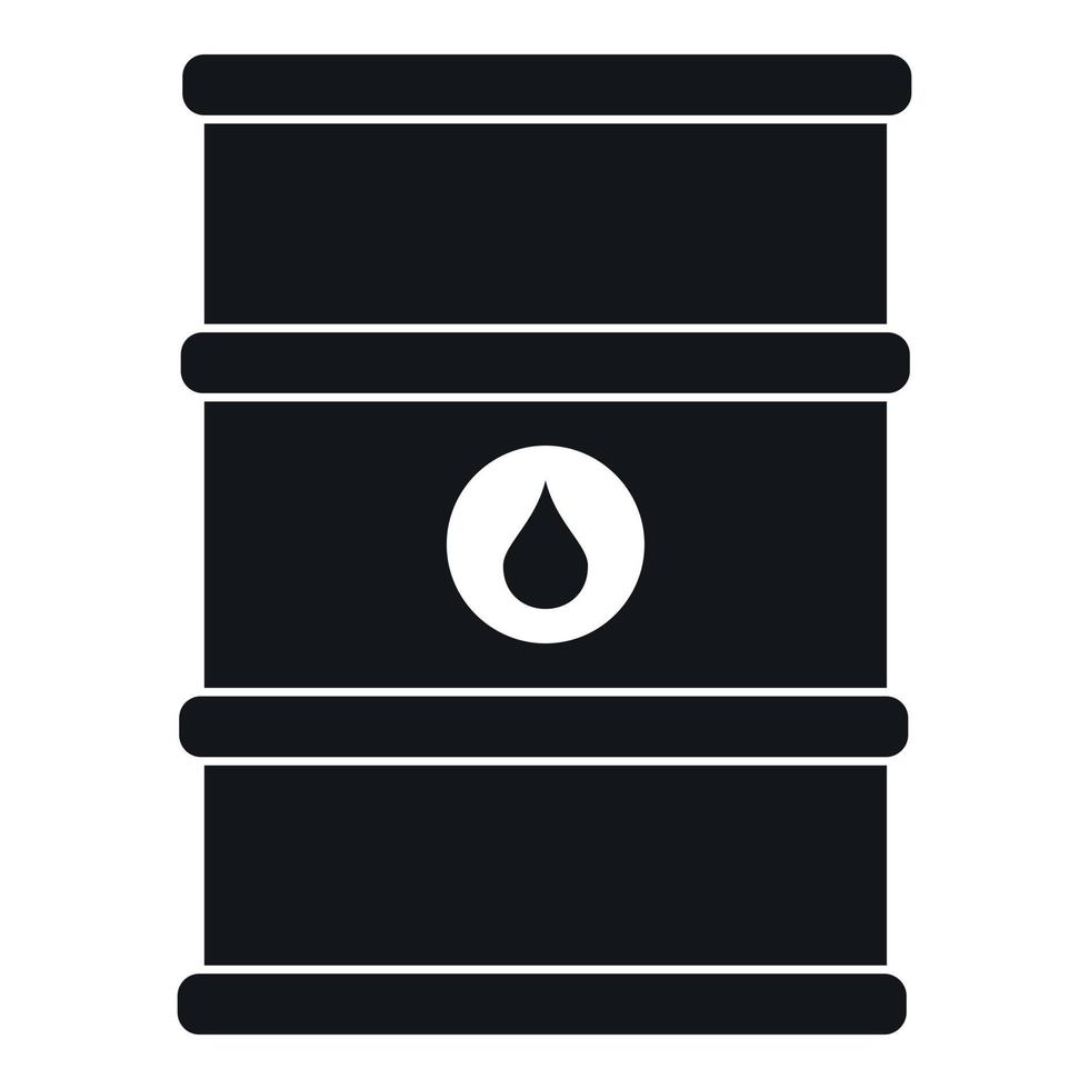ícone de barril de petróleo, estilo simples vetor