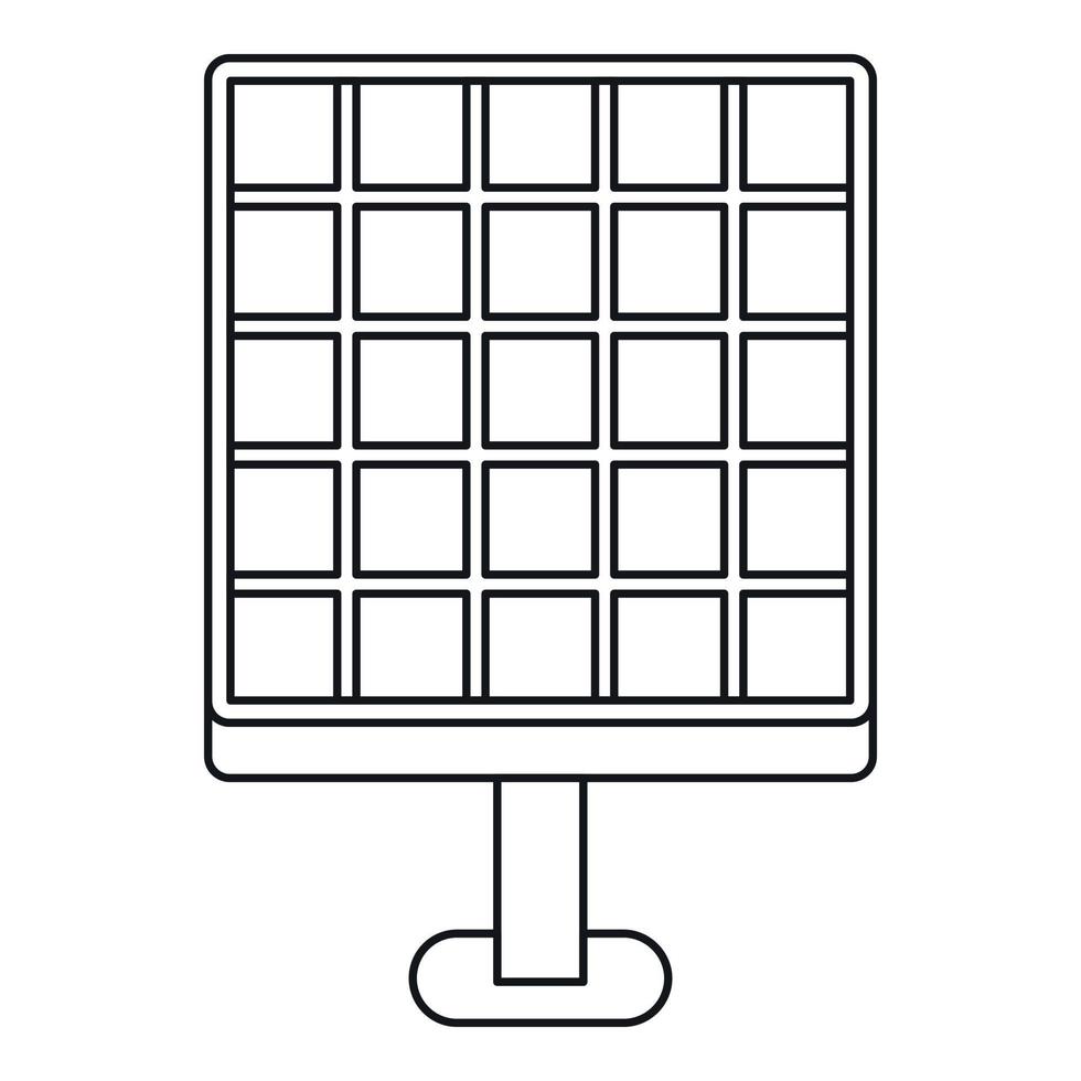 ícone do conceito de energia solar, estilo de estrutura de tópicos vetor
