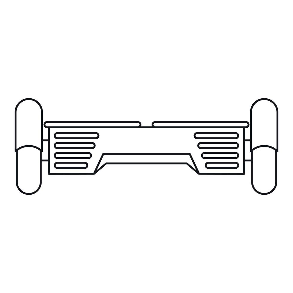 ícone do pod de giroscópio da placa flutuante, estilo de estrutura de tópicos vetor