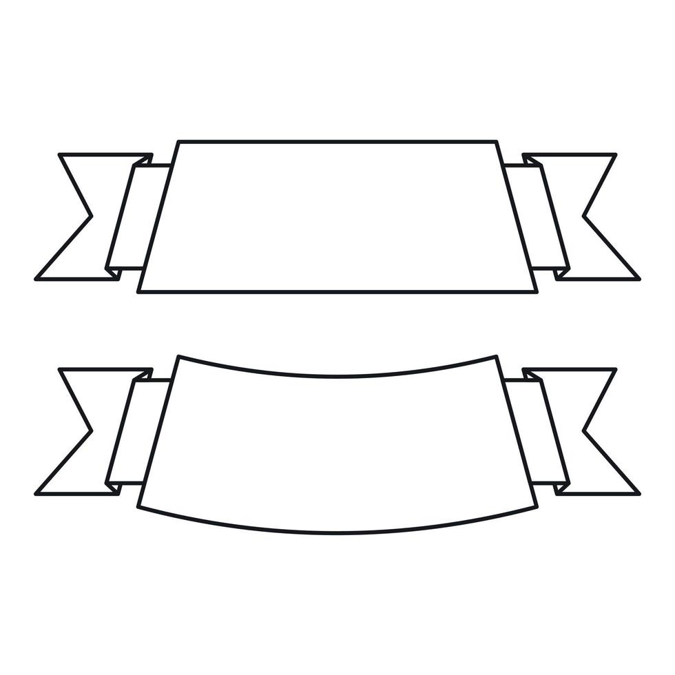 ícone de duas fitas, estilo de estrutura de tópicos vetor