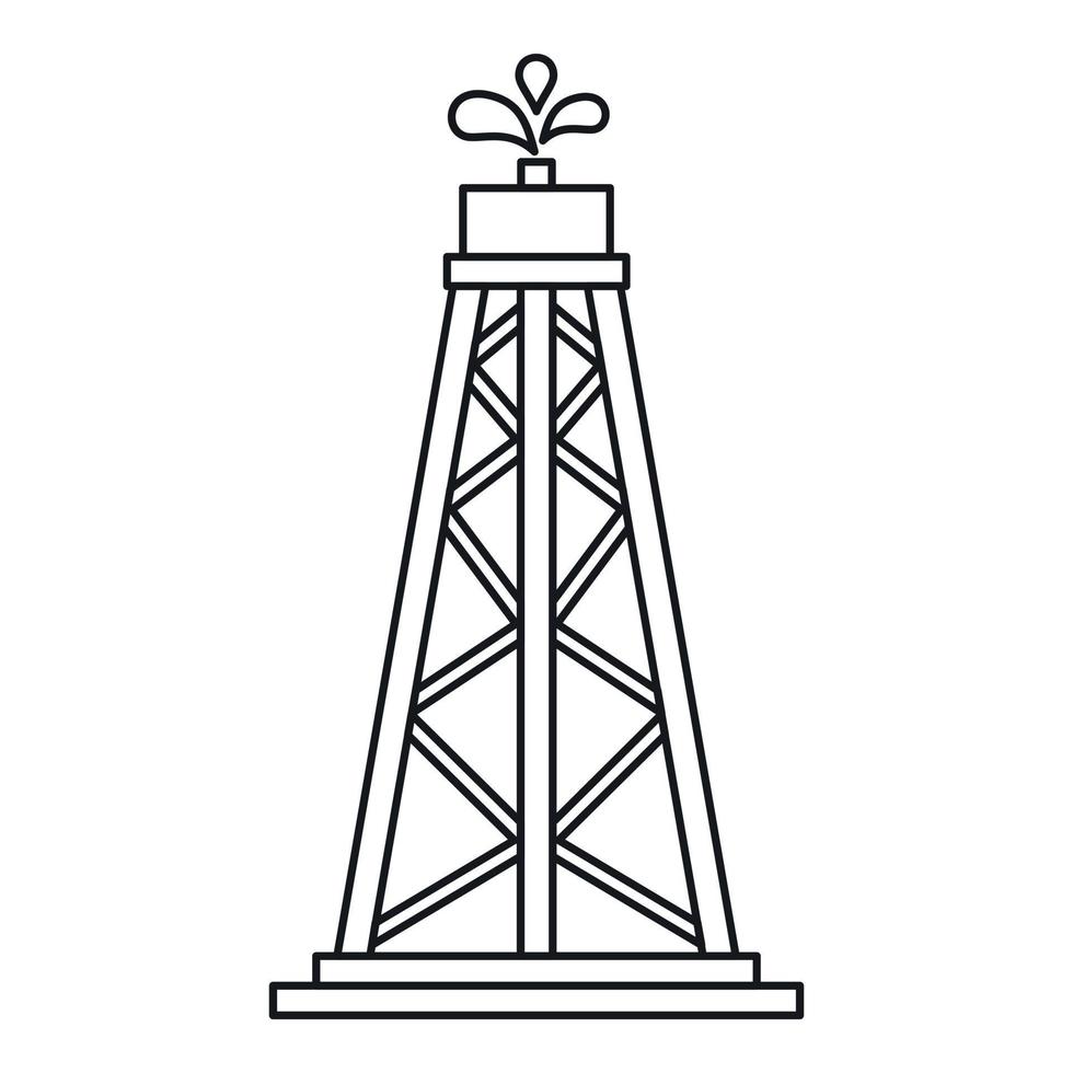 ícone de recursos petrolíferos, estilo de estrutura de tópicos vetor