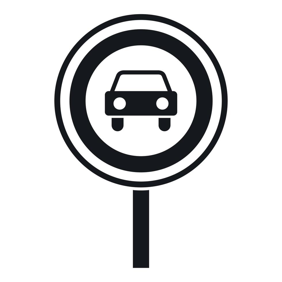 proibindo o ícone de sinal de trânsito, estilo simples vetor