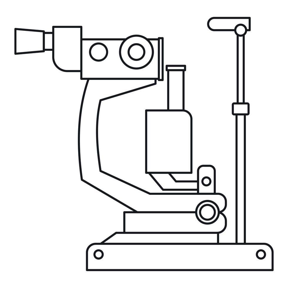 foróptero, ícone da máquina do dispositivo de teste oftálmico vetor