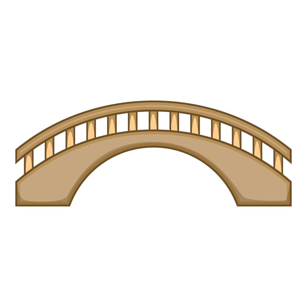 ícone da ponte redonda, estilo cartoon vetor
