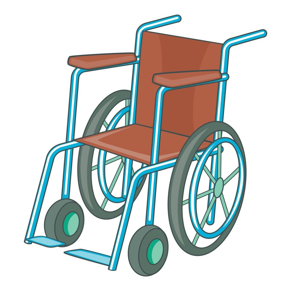 ícone de cadeira de rodas, estilo cartoon vetor