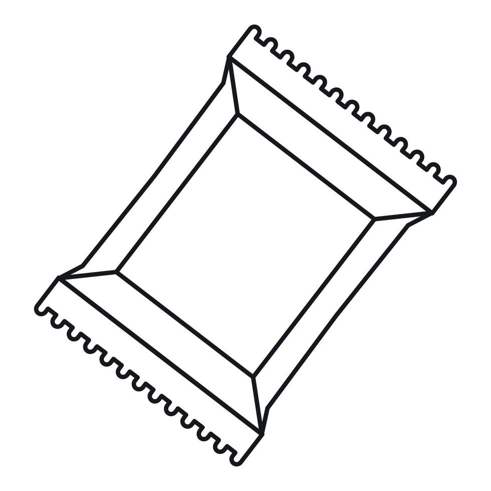 ícone do pacote de guardanapos, estilo de estrutura de tópicos vetor