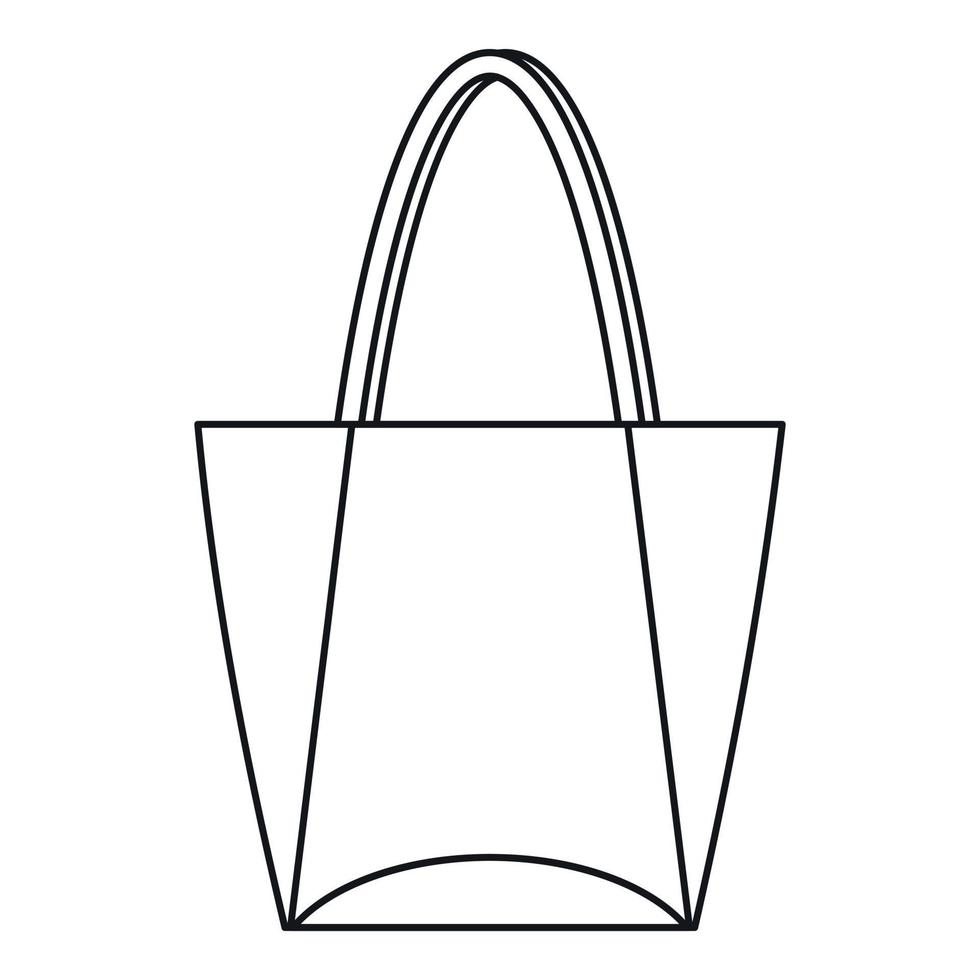 ícone de saco grande, estilo de estrutura de tópicos vetor
