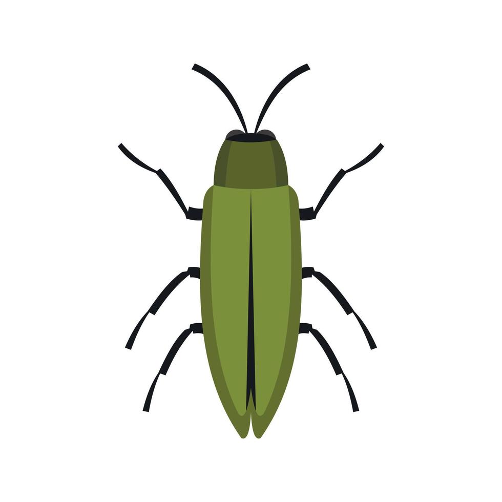 ícone de besouro verde, estilo simples vetor