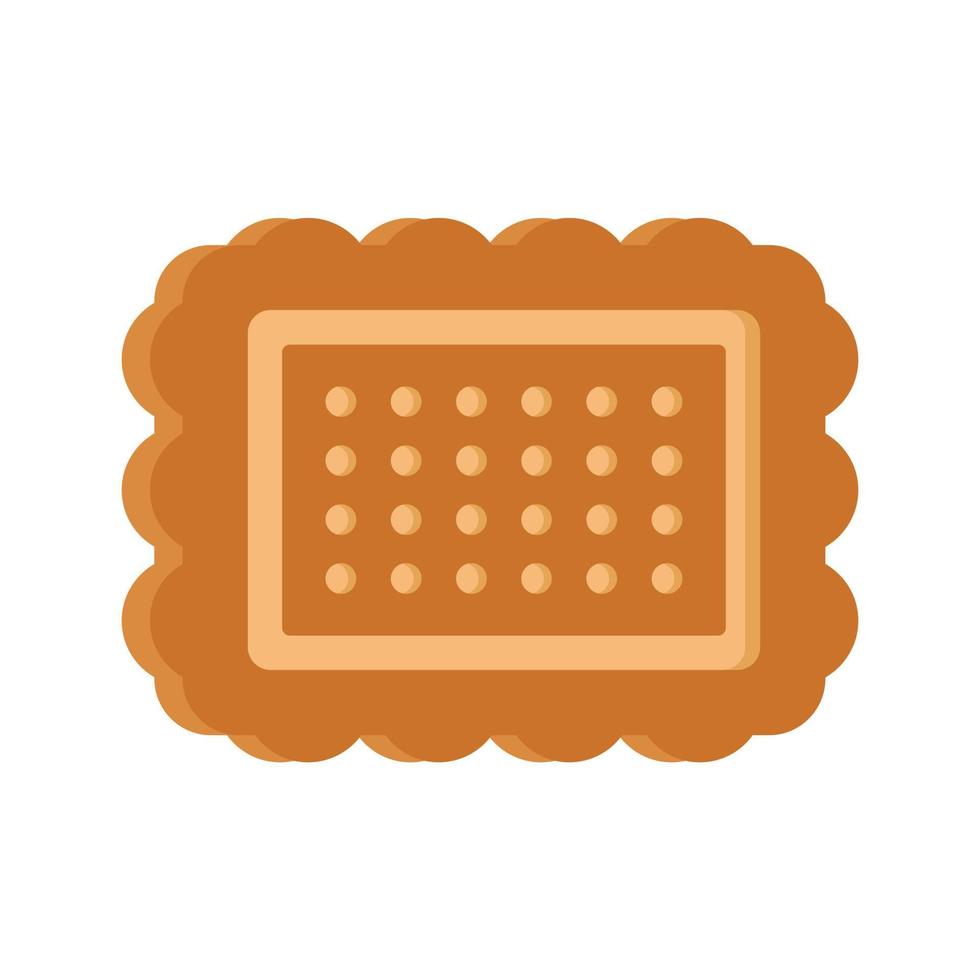 ícone de biscoito marrom, estilo simples vetor