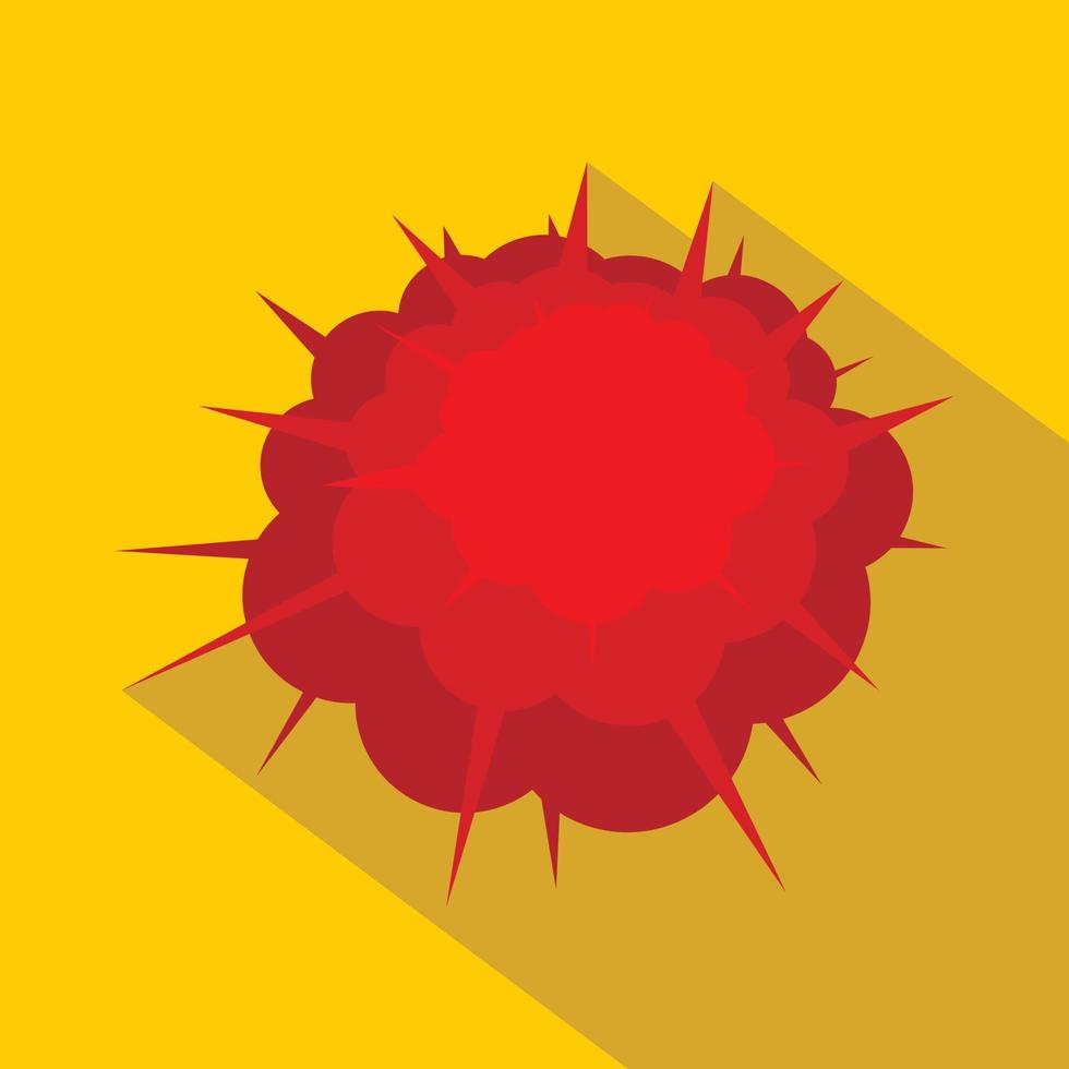 ícone de explosão atômica, estilo simples vetor