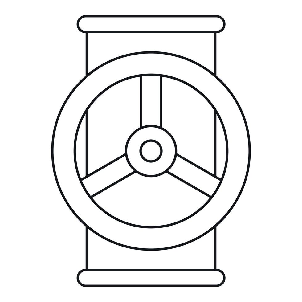 ícone de válvula, estilo de estrutura de tópicos vetor