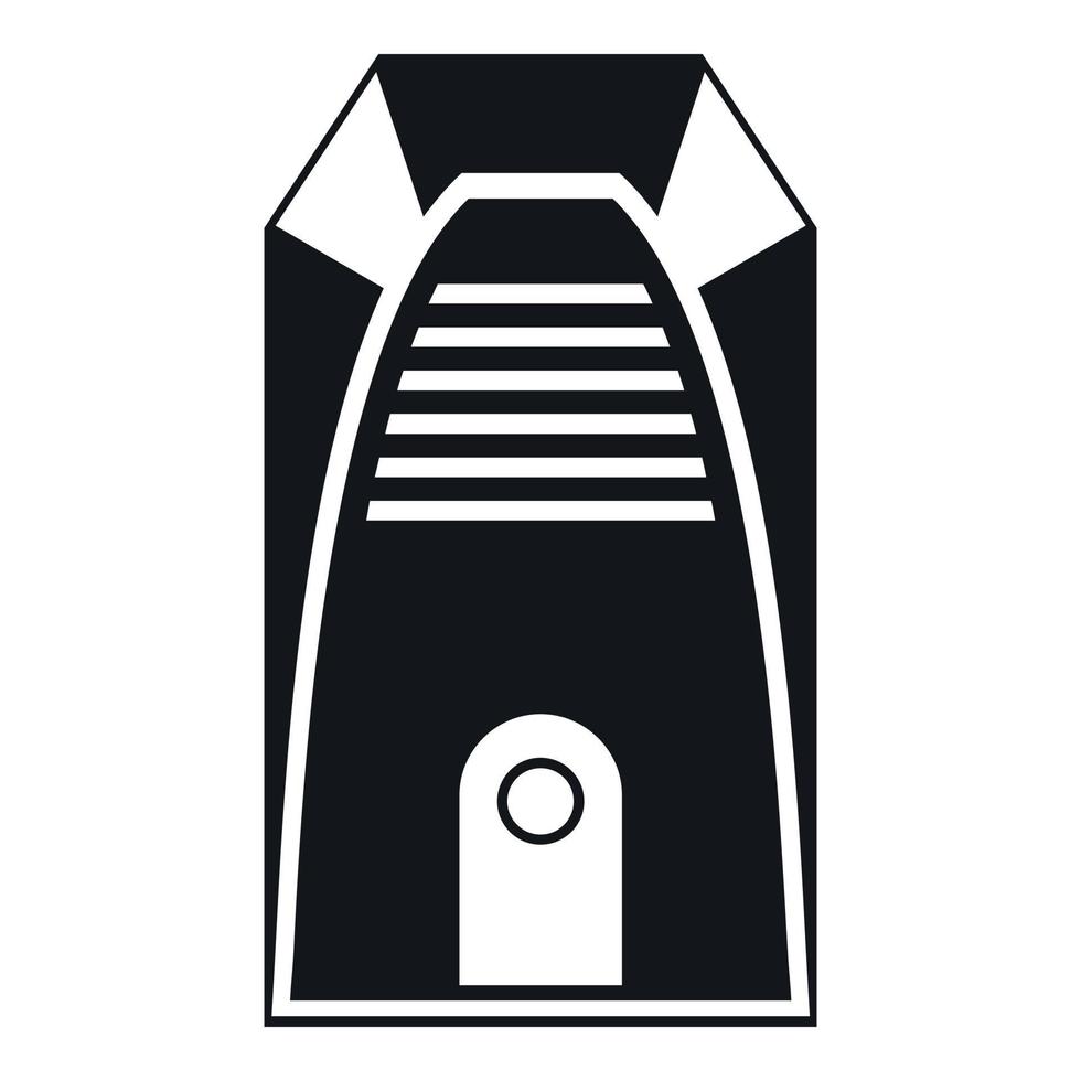 ícone de aquecedor doméstico elétrico moderno, estilo simples vetor