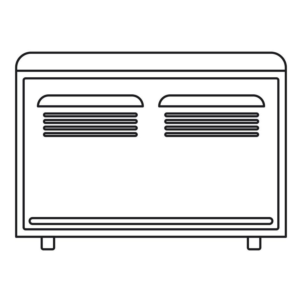 ícone do aquecedor de convector, estilo de estrutura de tópicos vetor