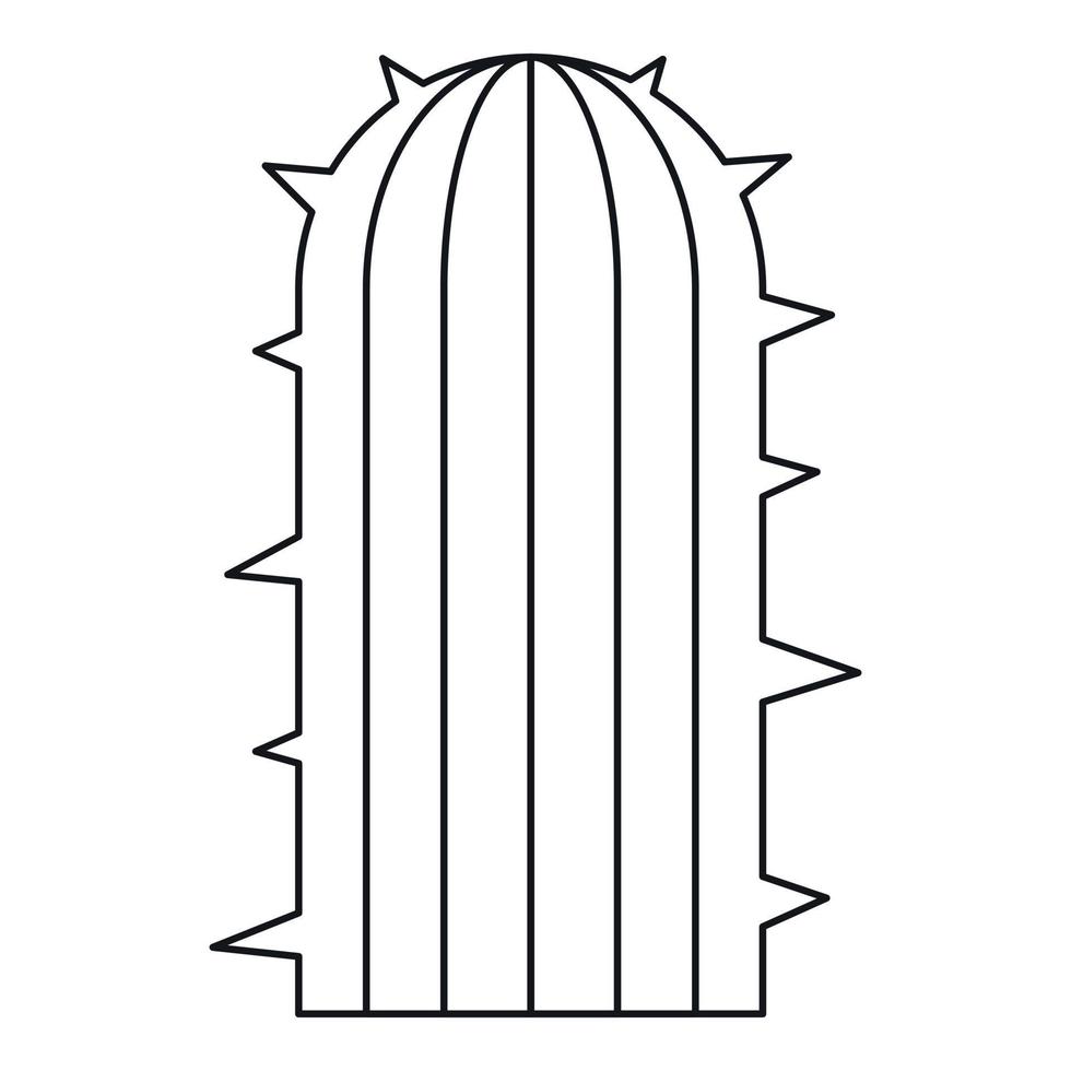 ícone de cactos, estilo de estrutura de tópicos vetor