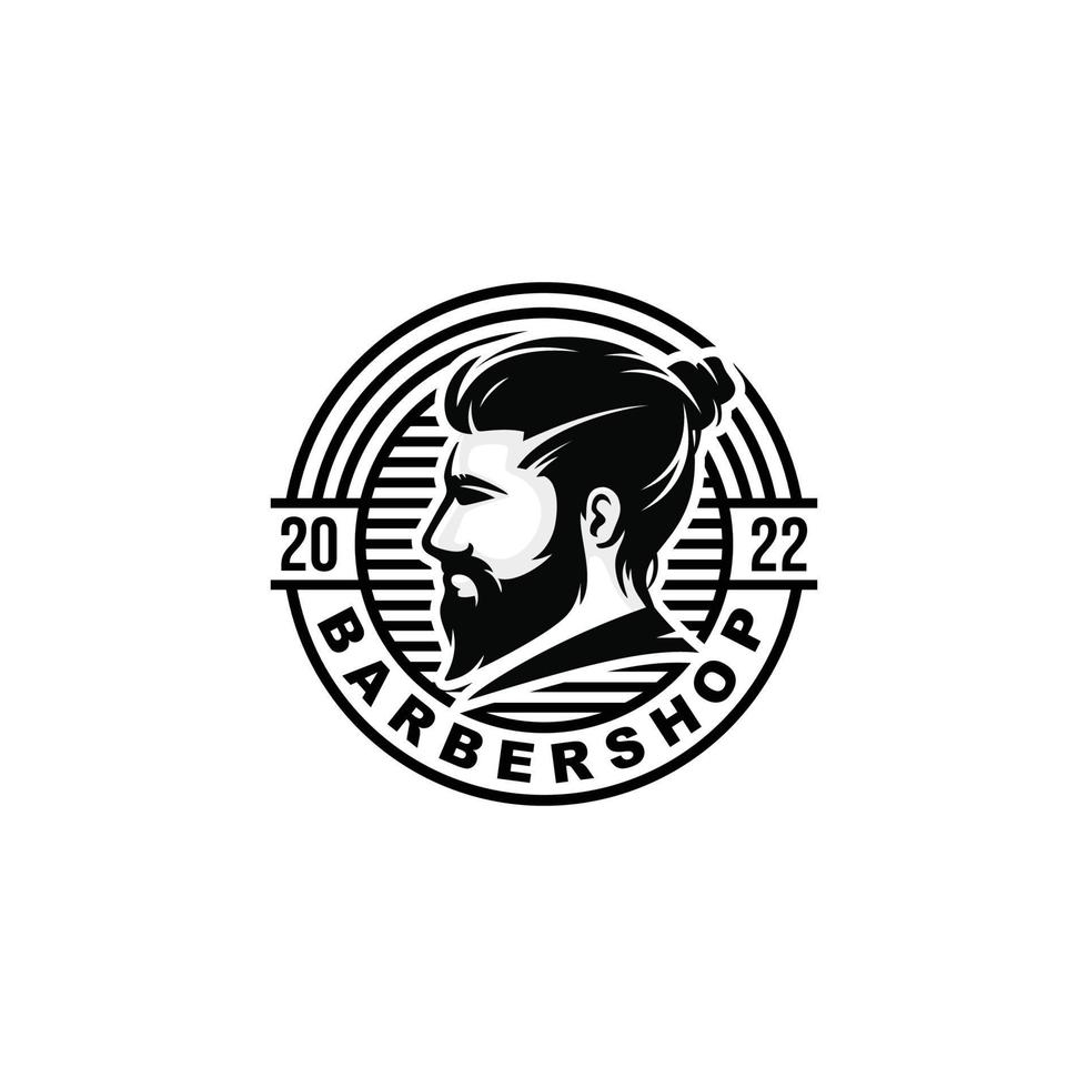 ilustração em vetor design de logotipo de barbearia