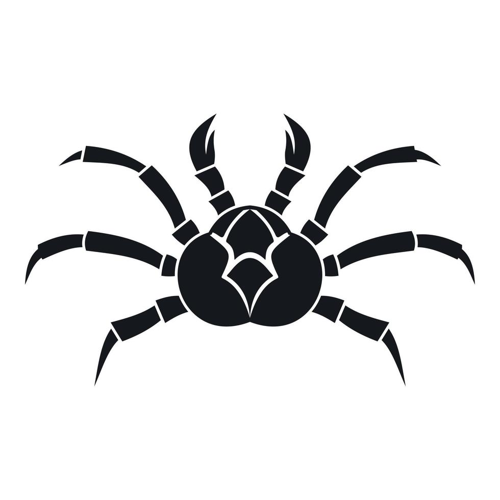 ícone de caranguejo, estilo simples vetor