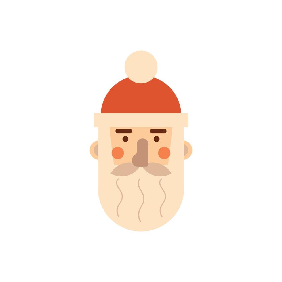 personagem de Papai Noel geométrico, rosto de Papai Noel, elemento isolado de cabeça de Papai Noel. estilo geométrico na moda. ilustração vetorial vetor