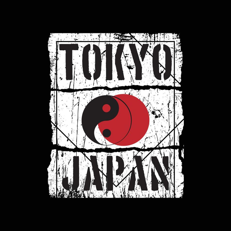 tipografia de ilustração de tokyo. perfeito para design de camisetas vetor